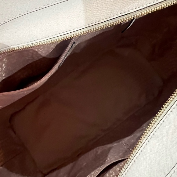 WORN ONCE KATE SPADE Zipper Tote White Lattice Print - Picture 4 of 10